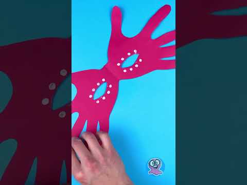 ว้าว!🎭หน้ากากรอยมือกระดาษสุดน่ารักDIY✂️ศิลปะงานฝีมือDIY แซมเมือกมุ้งมิ้ง ว้าว!🎭หน้ากากรอยมือกระดาษสุดน่ารักDIY✂️ศิลปะงานฝีมือDIY