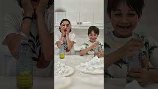 Desafío divertido de Pie Face con Heidi y Zidane #shorts