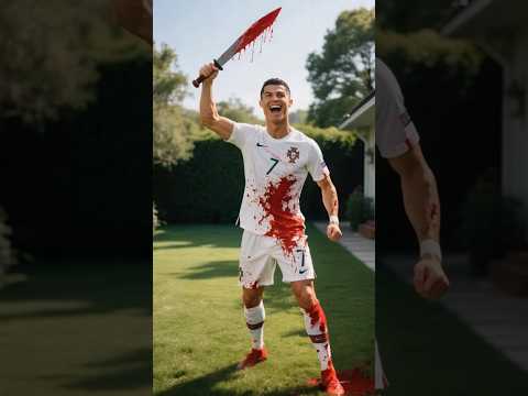 🔪🍉 Ronaldo Covered in Red Juice… But there's an unexpected twist! #shorts
