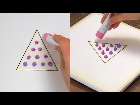 Two Skies, Two Mountains, One sun-Acrylic Painting on Canvas Step by Step #545-Satisfying ASMR - Serena Art
