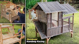 Membuat kandang kucing SEDERHANA DAN UNIK | RUMAH KUCING