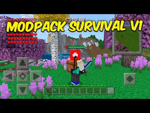 EU FIZ O MELHOR MODPACK PARA SURVIVAL NO MINECRAFT PE 1.21 - modpack para minecraft pe 1.21