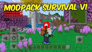EU FIZ O MELHOR MODPACK PARA SURVIVAL NO MINECRAFT PE 1.21 - modpack para minecraft pe 1.21