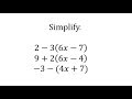 Distributing Expressions and Simplifying