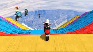 THE IMPOSSIBLE RACE MONSTER TRUCK RACE WITH HULK SPIDERMAN SUPERMAN AND MORE SUPERHEROES FUNNY FAILS