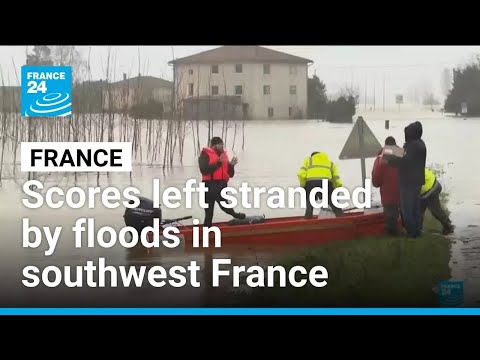YouTube video thumbnail: Scores Left Stranded by Floods in Southwest France