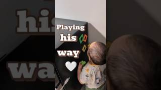 Let him play in his own little way. 🥹🤍#IndependentPlay #LearningThroughPlay