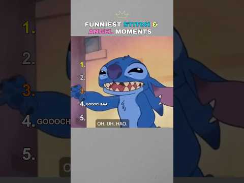 Funniest stitch & angel moments #funny #tiktok #ranking