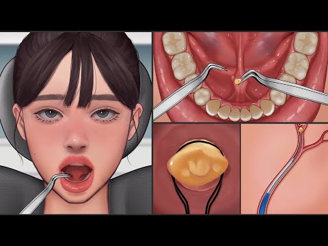 ASMR | Salivary Gland Stones Removal Animation