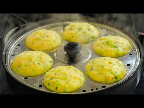 EASY BREAKFAST RECIPE - INSTANT BREAKFAST RECIPE - HEALTHY BREAKFAST RECIPE - VEGETABLE IDLI - IDLI