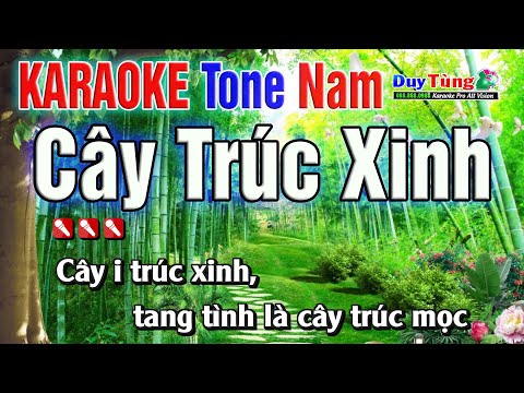 Karaoke || Cây Trúc Xinh – Tone Nam 2022 || Nhạc Sống Duy Tùng