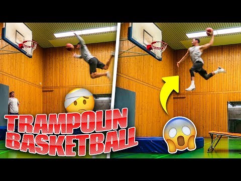 TRAMPOLIN BASKETBALL DUNK CHALLENGE!!