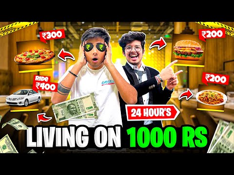 Living🏠 On 1000₹ For 24 Hours ⏰ | Eat 20 Different Street Food 🍱 | Team Vs Team🥊 - Mann Vlogs