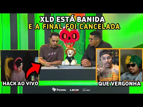 REAÇOES DOS STREMERS COM A XLD SENDO PEGAR AO VIVO USANDO HACK NA FINAL DA COPA NFA