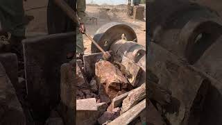 Crushing a Giant Red Rock — Hardest Job for Workers! #RockCrushing #HeavyMachinery #HardWork