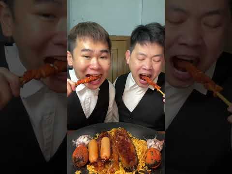 Hai nhà ảo thuật gia thực hiện thử thách |MUKBANG #anuong #food #mukbang #riview