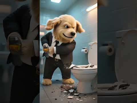 The naughty little golden retriever and baby shaved the stepmother's hair.  ,Dog, Cute pet debut p