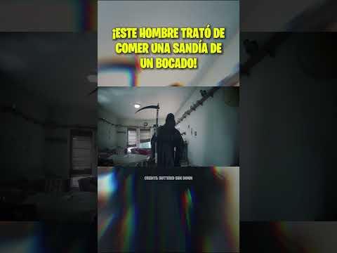 😨Este hombre, trató de comer una sandía de..#diversion #gracioso #historia #shorts #entretenimieto