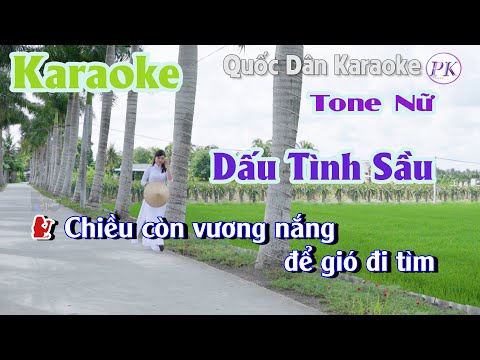 Karaoke Dấu Tình Sầu | Bossa Nova | Tone Nữ (Dm,Tp:105) | Quốc Dân Karaoke