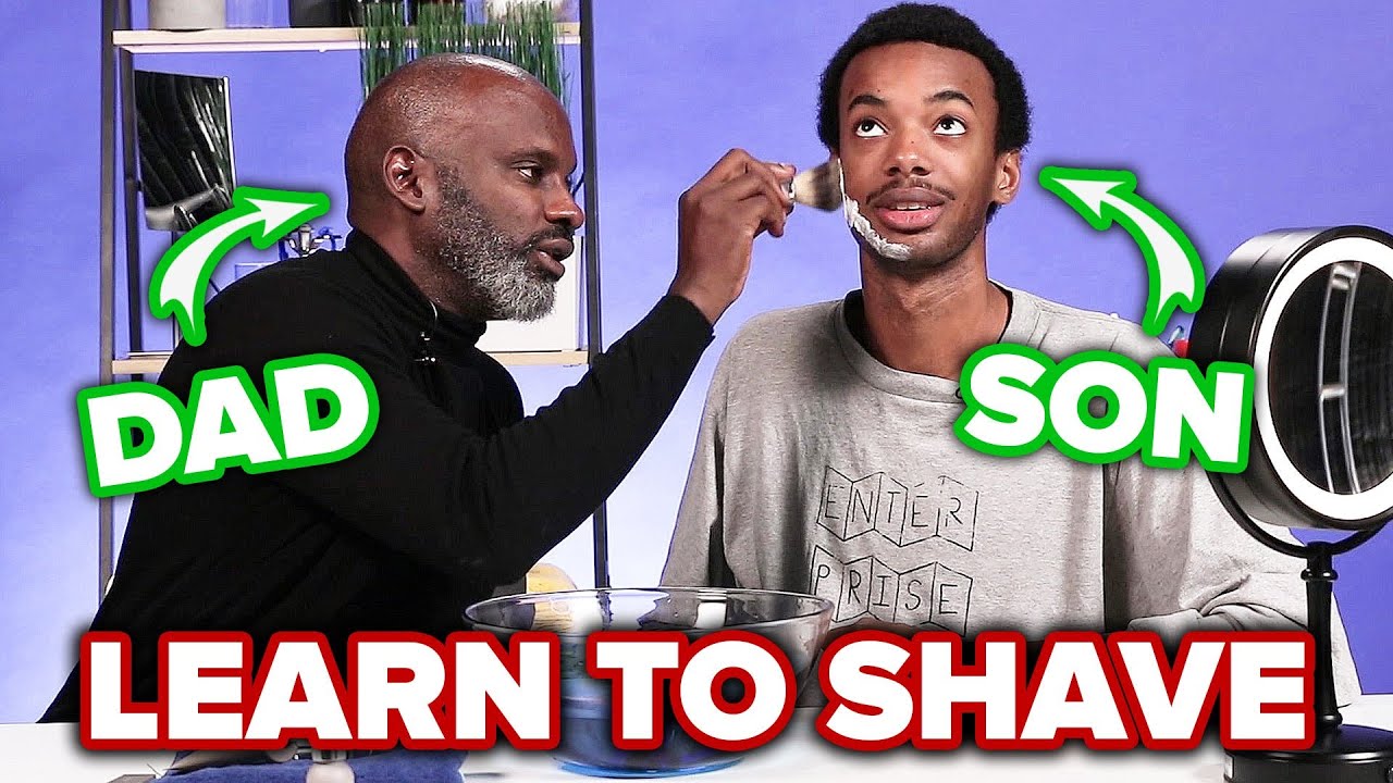 Black Dads Teach Their Sons How To Shave