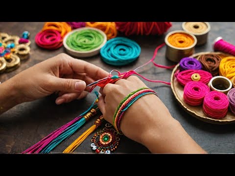 Creative Rakhi Making Ideas | How to Make Beautiful Homemade Rakhi with Threads | DIY Rakhi Tutorial