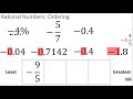 Ordering Fractions, Decimals, and Percents