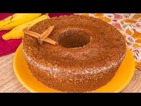 BOLO DE BANANA COM AVEIA DE LIQUIDIFICADOR SEM LEITE | Cook'n Enjoy 1241