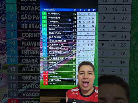 CLASSIFICAÇÃO ATUALIZADA DO BRASILEIRÃO #shortvideo #brasileirão #juventude #flamengo #classificação