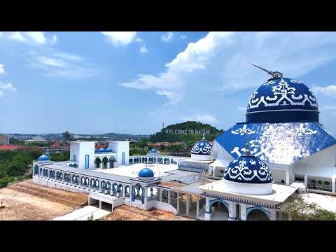 Drone View Kota Batam 2024, Intip Kemegahan Masjid Raya Batam Terbaru dari Udara