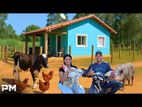 CASAL SAIU DA CIDADE PARA VIVER EM UM PEQUENO SÍTIO COM MUITOS ANIMAIS