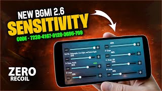 BGMI -🔥2.5 Update Zero Recoil Sensitivity Settings - BGMI New Sensitivity Settings Code