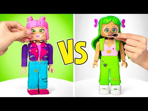 Handmade Custom Doll VS Fashion Doll! 👗✨ Clay Makeover Challenge