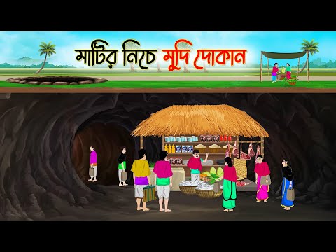 মাটির নিচে মুদি দোকান | Bengali Fairy Tales Cartoon | Rupkothar Bangla Golpo | Thakumar Jhuli