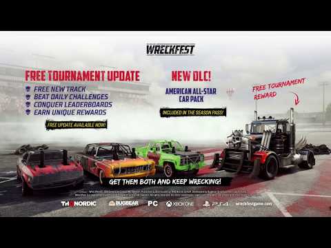 Wreckfest - Tournament Mode & American All-Star Car Pack Short Trailer