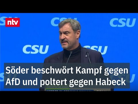 CSU-Parteitag-Rede in ganzer Länge: Söder beschwört Kampf gegen AfD und poltert gegen Habeck