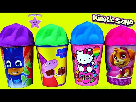 Vasos Sorpresas Arena kinetica Helados Peppa pig Patrulla de Cachorros Hello Kitty Heroes en Pijamas