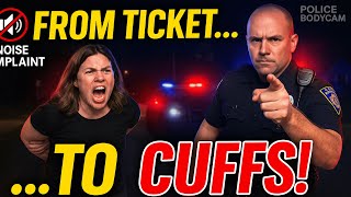 Entitled Couple PUSHES Cop — Turns Noise Ticket into FULL ARREST!