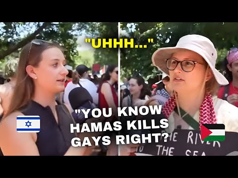 Queers For Palestine Protestor Gets a HARSH Reality Check After Finding Out Hamas is Evil!