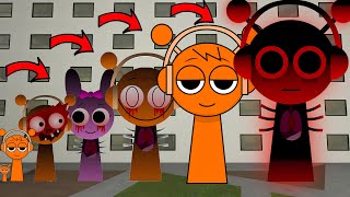 All the Sizes Of Nightmare Sprunki Oren want me to help them in Gmod