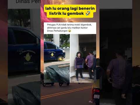 petugas PLN tidak terima mobilnya digembok akhirnya cari gardu lalu dimatikan 🤣