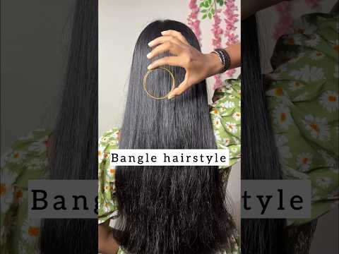 Try this bangle hairstyle hack/#hairstyle #hairtutorial #hacks #hair #shorts #bangles #viral #hack