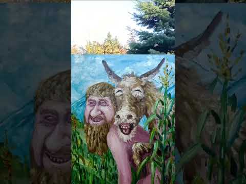 Художника ищут чеченцы. Он прячется в лесу.