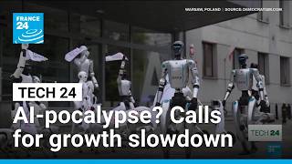 YouTube video thumbnail: AI-Pocalypse? Tech Leaders, Politicians Clash Over Development Slowdown