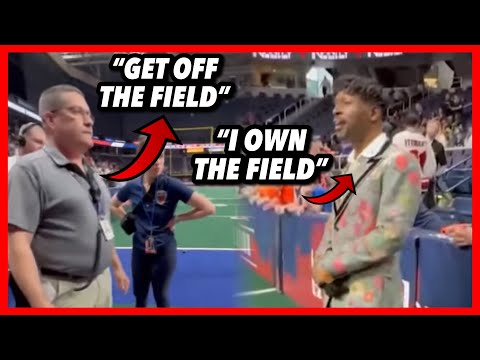 Security Tries to Kick Antonio Brown off the Field at an AFL game, But Doesn't Know he's the Owner!