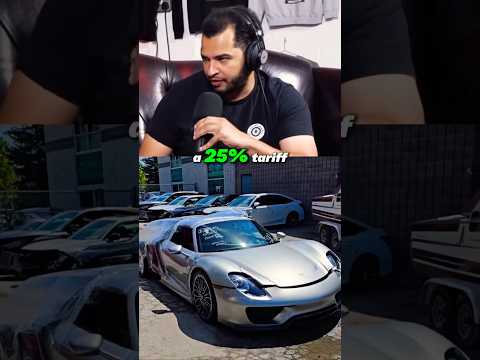 Tavarish dodged 25% tariff on his Porshe 918 Spyder 😱 #porsche #shorts #supercars #viralshort