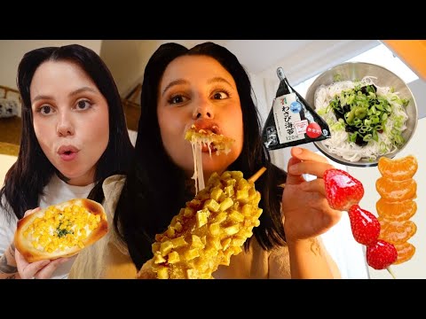 24 horas recriando minhas comidas favoritas da 7-ELEVEN japonesa | corn mayo sando, tanghulu 料理