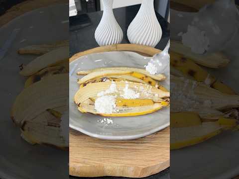 ¡Solo pon maicena en la cáscara de plátano!