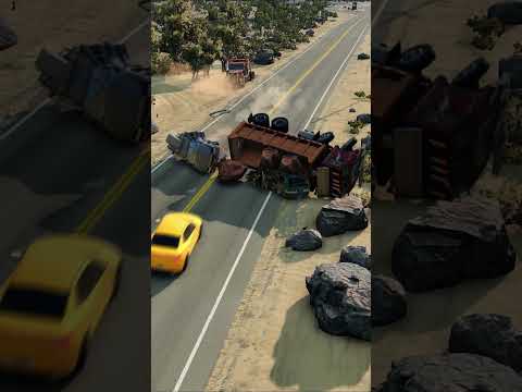 Realistic Highway Car Crashes #27