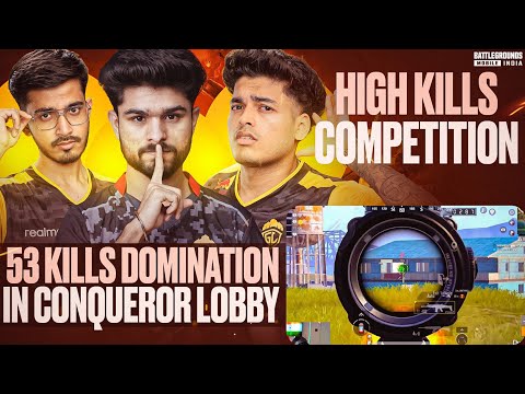 PLAYING UNDER JONATHAN'S IGLING | 53 SQUAD KILLS IN CONQUEROR TOP 10 LOBBY | GodL LoLzZz
