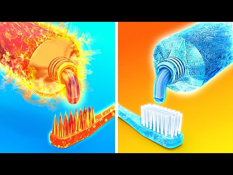 असल ज़िंदगी में फायर vs स्नो पर्सन || 123 GO! FOOD पर हॉट VS कोल्ड चैलेंजेस